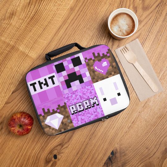 Discover Personalized Girl Gamer Purple Lunch Bag |  Gamer Gift  | Lunchbox | Back To School | Travel Bag | Video Game Lunch Bag
