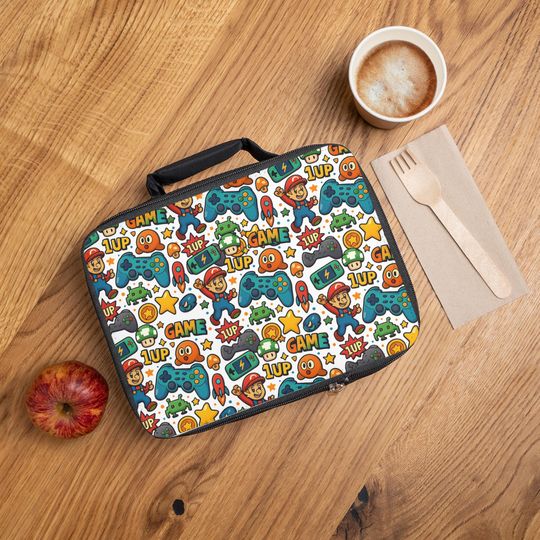 Discover Video Game Lunch Bag - Perfect for Back to School, Picnics, and Playdates, Gamer Enthusiast Lunch Bag, School Lunch Bag for Girls & Boys
