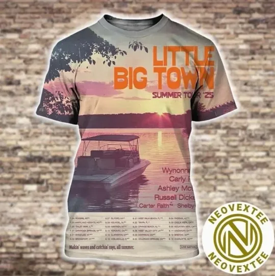 Discover Little Big Town Summer Tour 2025 AOP 3D T-Shirt