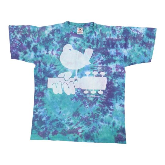 Discover Vintage 1994 woodstock concert tie dye shirt