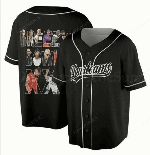 Discover Chris Brown 2025 Music Tour Baseball Jersey Breezy