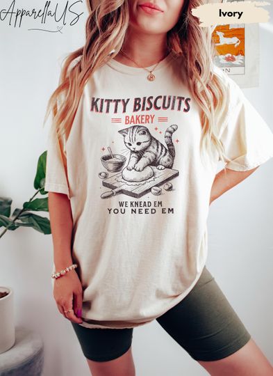 Discover Funny Kitty Biscuits Bakery Shirt, We Knead Em You Knead Em Shirt