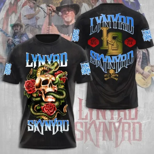 Discover Lyn.yrd Sky.nyrd Tour 2025 3D T-SHIRT