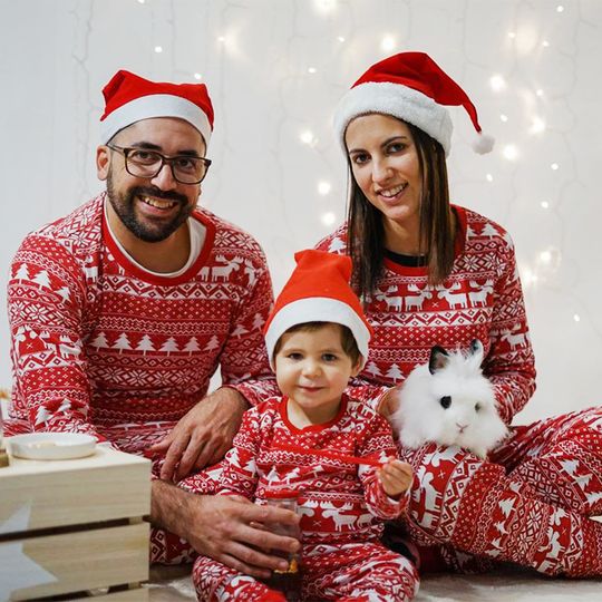 Discover New Winter Christmas Couples Pajamas New Year Family Matching O