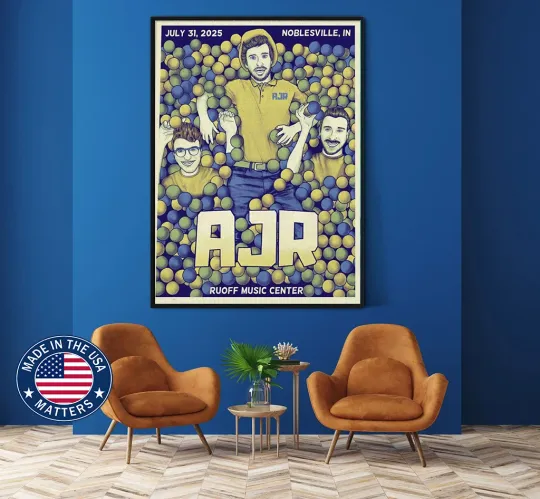 Discover AJR Noblesville Tour On Jul 31 2025 Poster