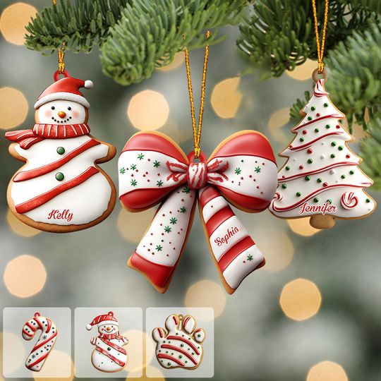 Discover Little Christmas Cake Family Friends - Personalized Family Ornament