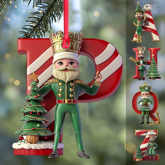 Discover Merry Christmas Alphabet - Personalized Kid Ornament
