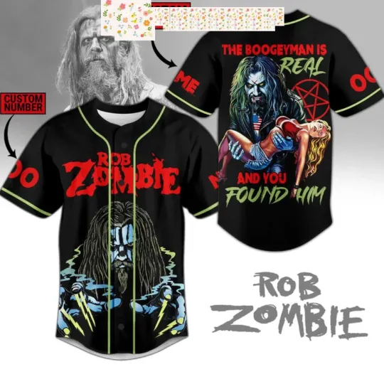 Discover Rob Zombie The Boo geyman Is Personalized Baseball Jersey