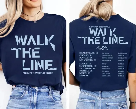 Discover Enhypen Walk the Line World Tour 2025 Enhypen Desire Kpop T-Shirt