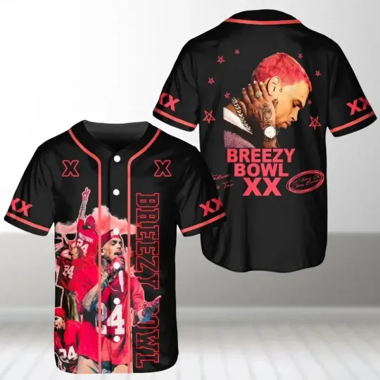 Discover Custom 2025 Concert Breezy Bowl XX Chris Brown Jersey, Breezy Bowl Fan Jersey