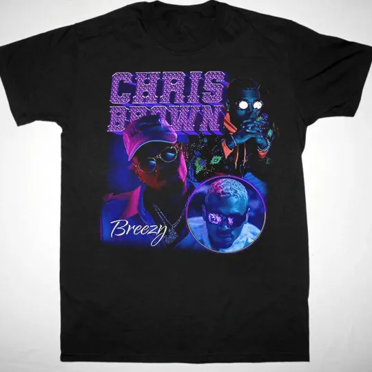 Discover New Chris Brown Breezy 2023 Tour Tee Shirt All Size S to 5XL
