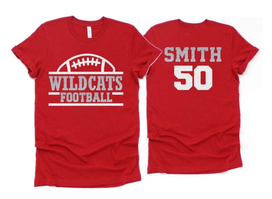 Discover Glitter Football Shirt | Football Spirit Wear | Glitter Football T-Shirt