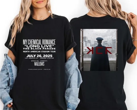 Discover My Chemical Romance Long Live Tour 2025 The Black Panrade Unisex T-Shirt