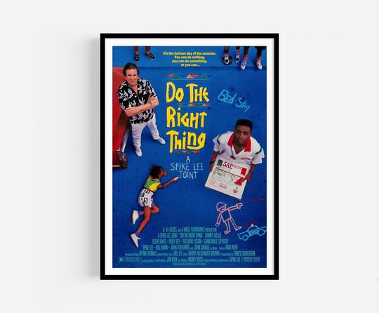 Discover Do The Right Thing Movie Poster, Spike Lee Classic Retro Film Art, 1989 Cult Cinema Wall Print for Fans & Collectors, Collectible Movie Art