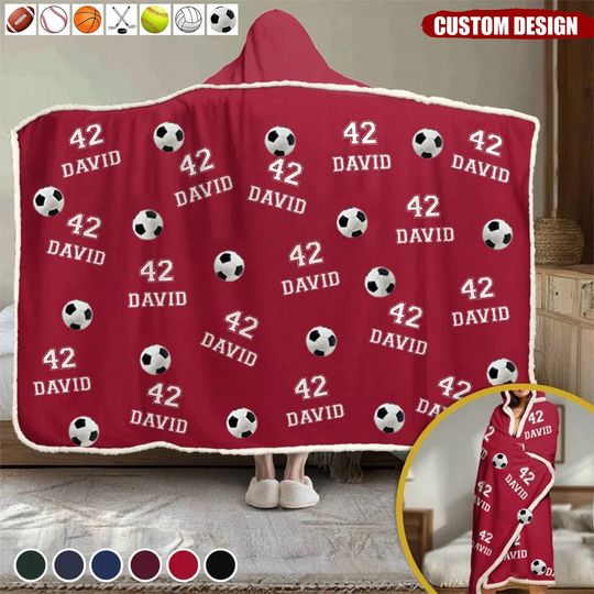 Discover Gift For Football, Soccer, Hockey, Softball, Baseball, Volleyball Lover Hooded Blanket