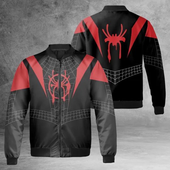 Discover spider-man Miles Morales Cosplay Costume Superhero Fan Gift Jacket