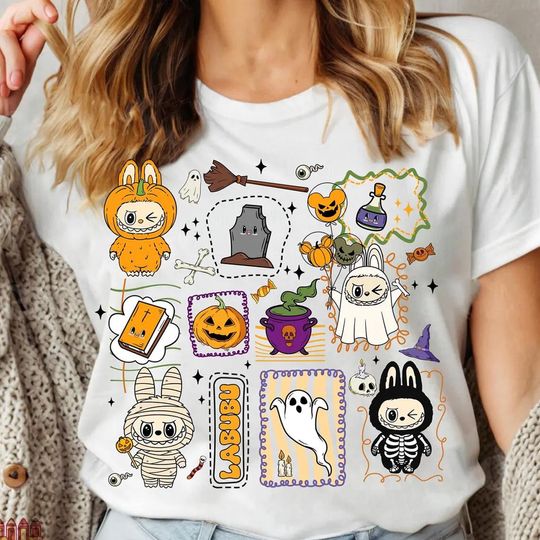 Discover Spooky Doll Monster Characters T-Shirt, Doll Cartoon Halloween Shirt,