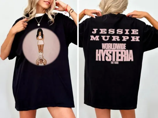 Discover Jessie Murph Tour 2025 Music Sad Girl Concert Worldwide Hysteria Tour T-Shirt
