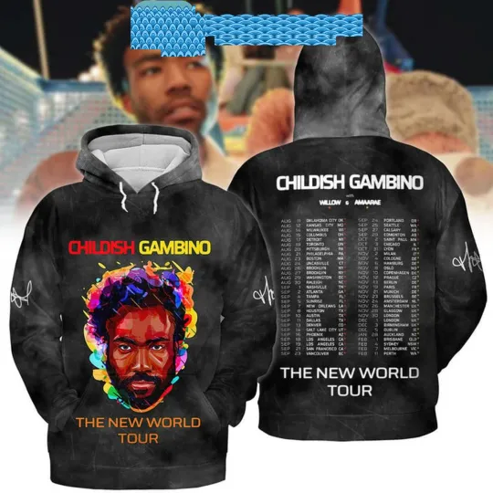 Discover Childish Gambino The New World Tour 2024 Schedule Hoodie