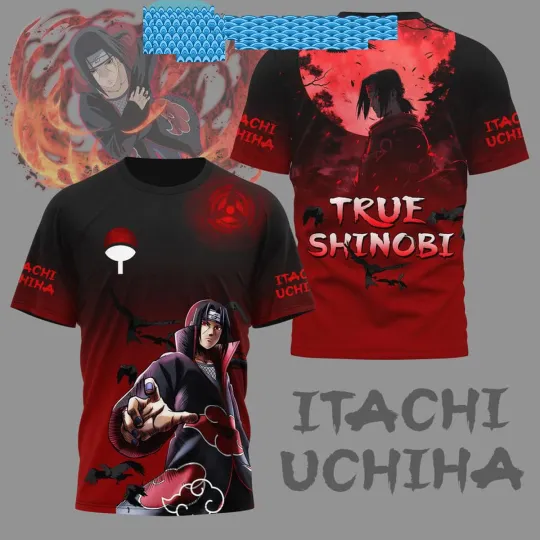 Discover Narutoo Itachii Uchihaa True Shinobi  T-Shirt