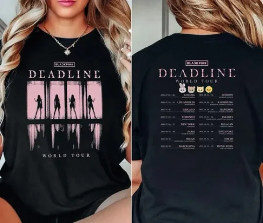 Discover BlackPink Deadline World Tour 2025 Shirt, BlackPink In Your Area, Blink Gift