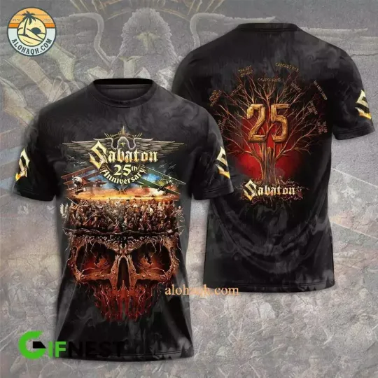 Discover Sabaton 25th Anniversary 3D T-Shirt
