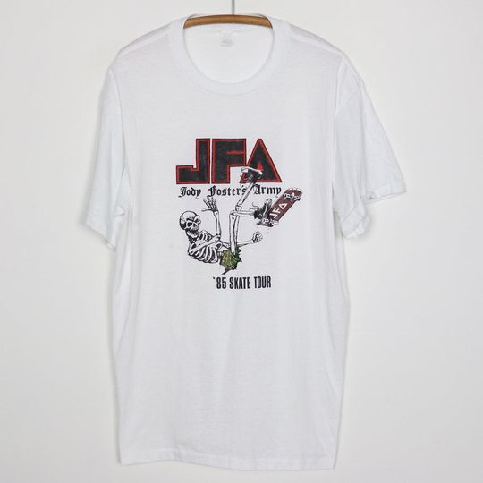 Discover vintage 1985 Jodie Foster's Army Skate Tour Shirt Size: Extra Large