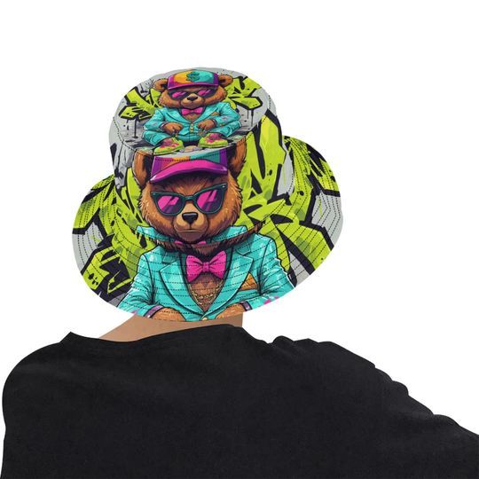 Discover Bucket Hat Men designer bucket hat Summer Hat Beach Graffiti