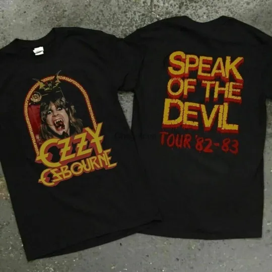Discover Vintage 1982 Ozzy Osbourne Speak Of The Devil Tour Concert T Shirt