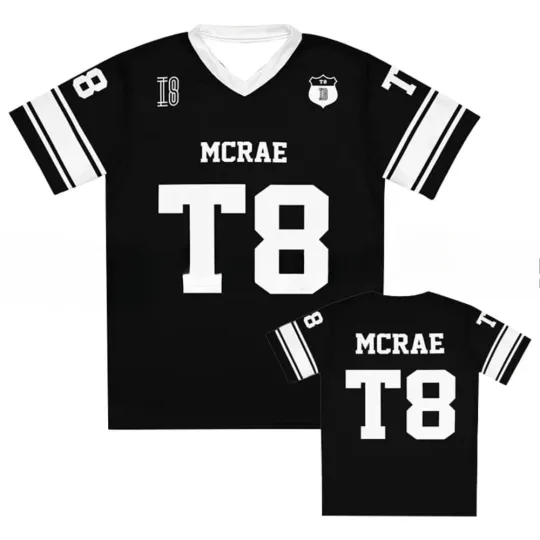 Discover Tate McRae T8 Logo Football Jersey