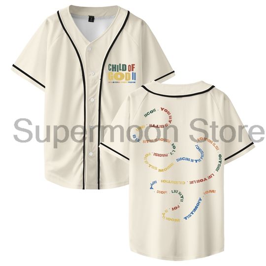Discover Forrest Frank Child Of God II Tracklist Natural Baseball Jersey Short Sleeve Button-up Shirts Women Men Streetwear Tops
