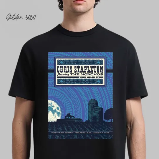Discover Christ Stapleton Noblesville Indiana 2025 Night 2 Gig Poster T-Shirt