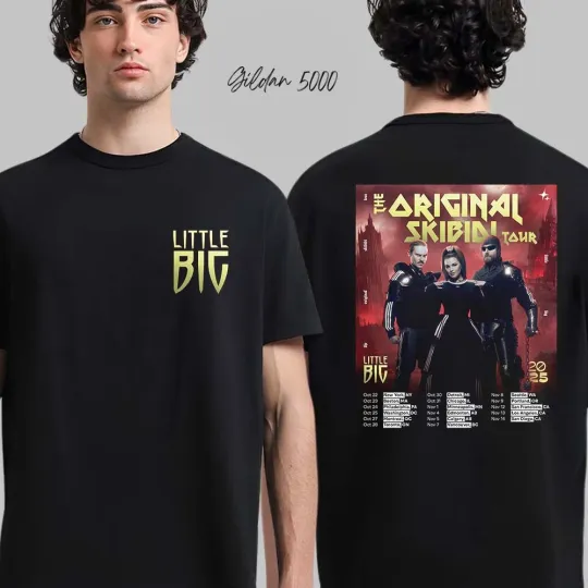 Discover Little Big Band The Original Skibidi Tour 2025 North America Cities Date T-Shirt