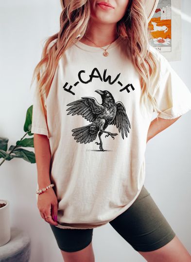 Discover Funny Crow Shirt, F-Caw-F Shirt, Black Crow Shirt, Raven Shirt, Funny Raven Shirt