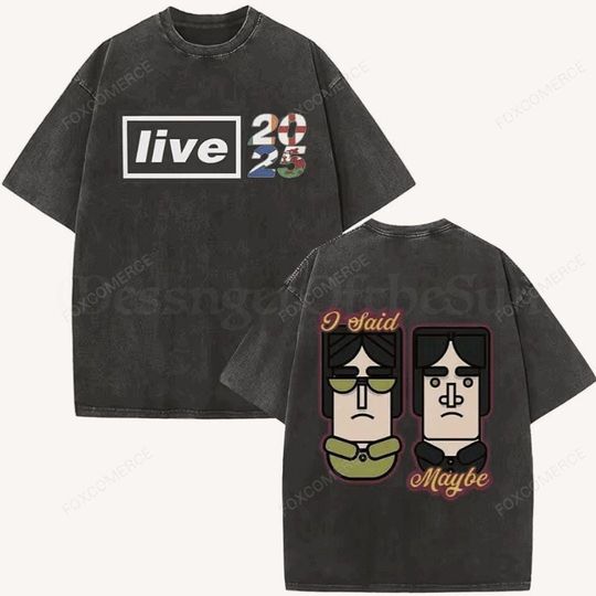 Discover Unisex Oasis Tour 2025 Shirt  Washed Cotton Oversized Band Tee