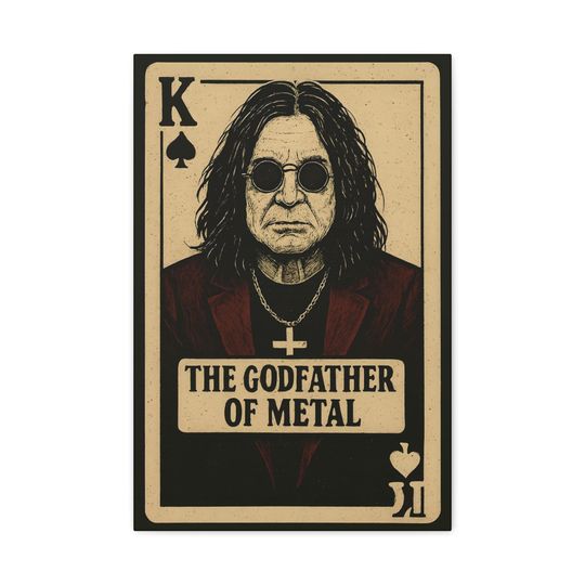 Discover Ozzy Osbourne Godfather of Metal Poster, King of Spades Playing Card Art
