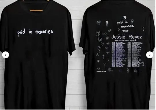 Discover Jessie Reyez 'Paid In Memories' 2025 Tour T Shirt Black S-5XL Gift Fans