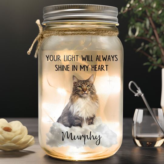 Discover Your Light Will Always Shine In My Heart - Personalized Photo Mason Jar Light