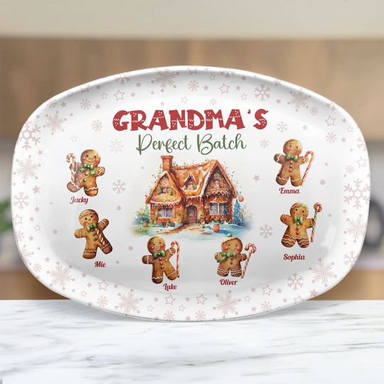 Discover Grandma's Perfect Batch Christmas - Personalized Platter