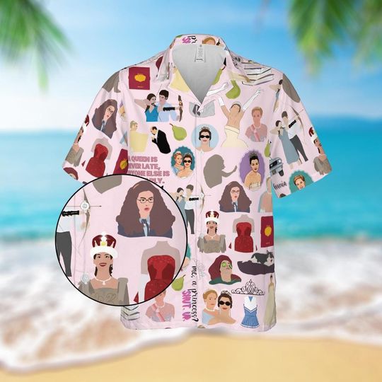 Discover Disneyyy Princess Diaries Hawaiian Shirt,  Pink Pastel Crown Castle Tee, Disneyyy Princess Aesthetic Outfit