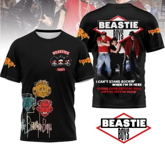 Discover Beastie Boys I Can’t Stand Rockin’ When I’m In Here AOP 3D T Shirt Size S-5XL