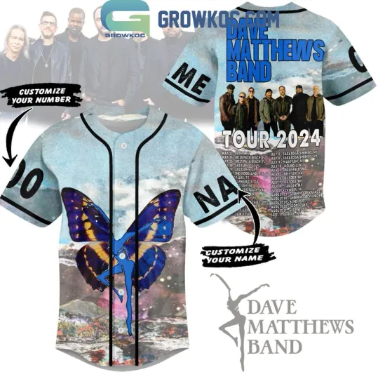 Discover Dave Matthews Band Tour Personalized Baseball Jersey 3D AOP BL2.773