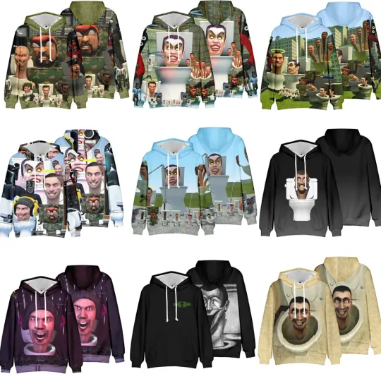 Discover Cosplay Skibidi Toilet Speakerman Bosses 3D Adult Hoodie