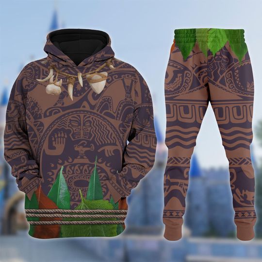 Discover Maui 3D Adult T-shirt Hoodie, moanaa Movie Cosplay Costume Hoodie, Maui Character moanaa Halloween Costume Shirt, Cartoon Hoodie