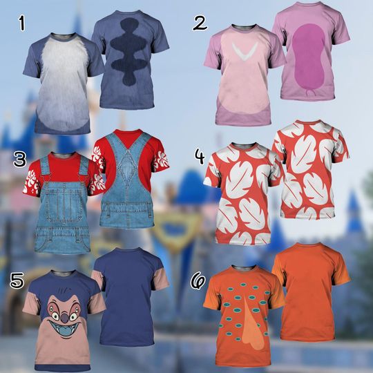 Discover Disneyyy Stitchh Angel Lilo Pudge Costume T-Shirt,