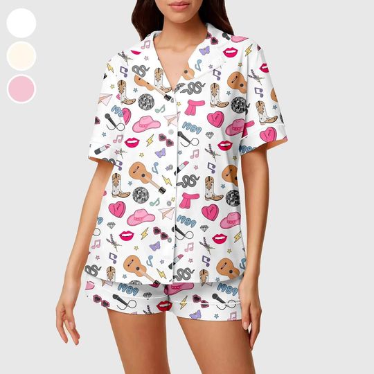 Discover Pop Star Singer Satin Pajamas Set, Gift For Her, Silk Loungewear, Soft and Comfort Pajamas