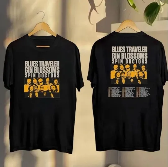 Discover Blues Traveler Gin Blossoms Spin Doctors Tour 2025 Concert T-Shirt