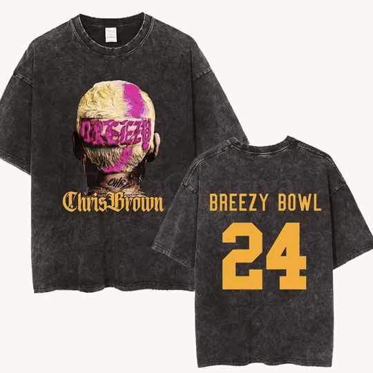 Discover Chris Brown Breezy Bowl XX T-Shirt Vintage Streetwear Gothic Hip Hop Style