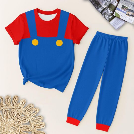 Discover Cute Game Character Cosplay Pajamas, Halloween Costume Sleepwear, Video Game Shirt Cute Gamer Matching Outfit