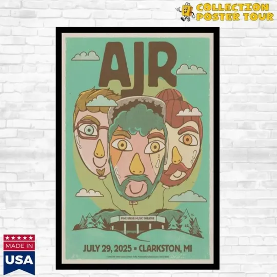 Discover AJR Live In Clarkston, MI July 29 2025 Tour Poster